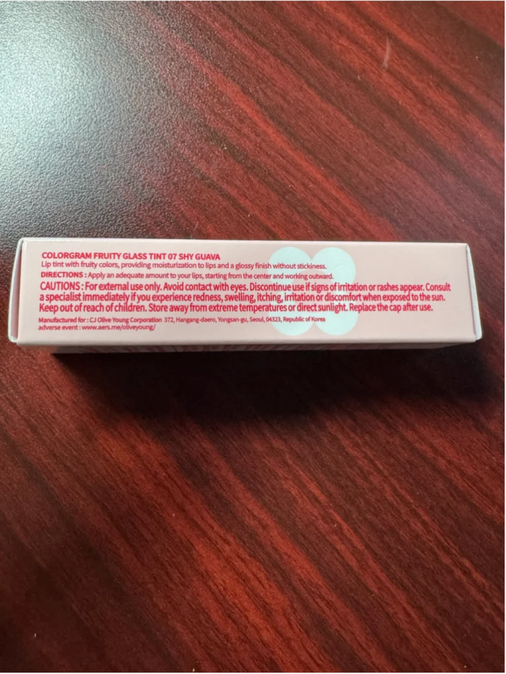 Colorgram Fruity Glass Tint Lip Tint #07 Shy Guava 3g New Sealed K-Beauty